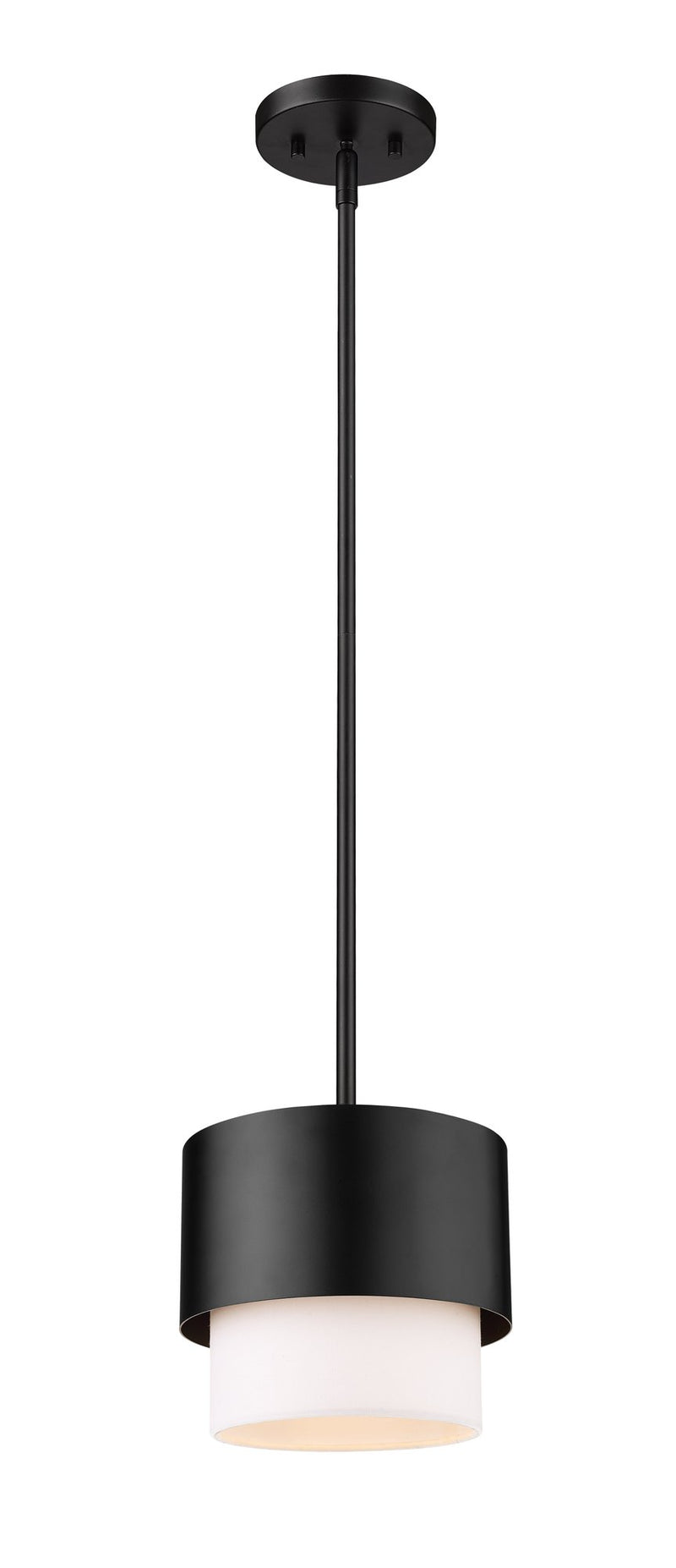 Counterpoint 1 Light 7.25" Pendant in Matte Black