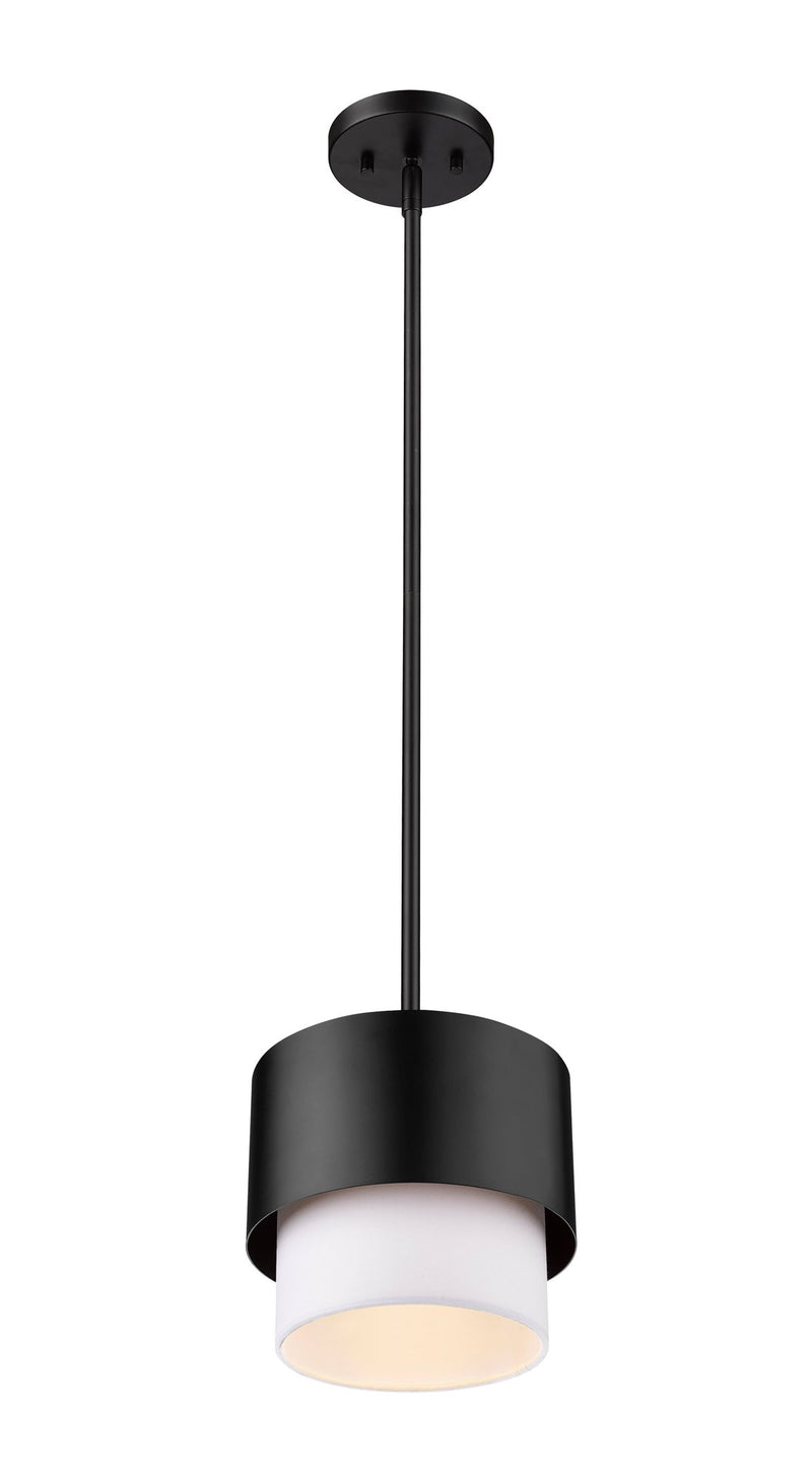 Counterpoint 1 Light 7.25" Pendant in Matte Black
