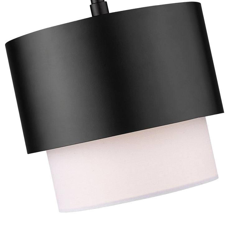 Counterpoint 1 Light 7.25" Pendant in Matte Black