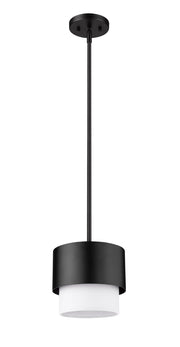 Counterpoint 1 Light 7.25" Pendant in Matte Black