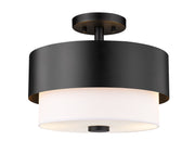 Counterpoint 2 Light 13" Semi Flush Mount in Matte Black