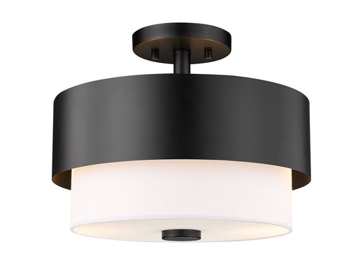Counterpoint 2 Light 13" Semi Flush Mount in Matte Black