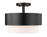 Counterpoint 2 Light 13" Semi Flush Mount in Matte Black