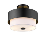 Counterpoint 2 Light 13" Semi Flush Mount in Matte Black