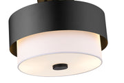 Counterpoint 2 Light 13" Semi Flush Mount in Matte Black