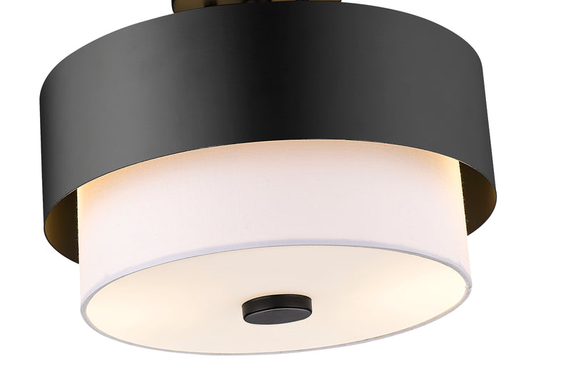Counterpoint 2 Light 13" Semi Flush Mount in Matte Black