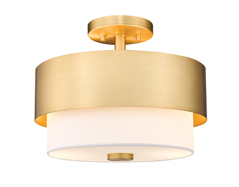 Counterpoint 2 Light 13" Semi Flush Mount in Modern Gold