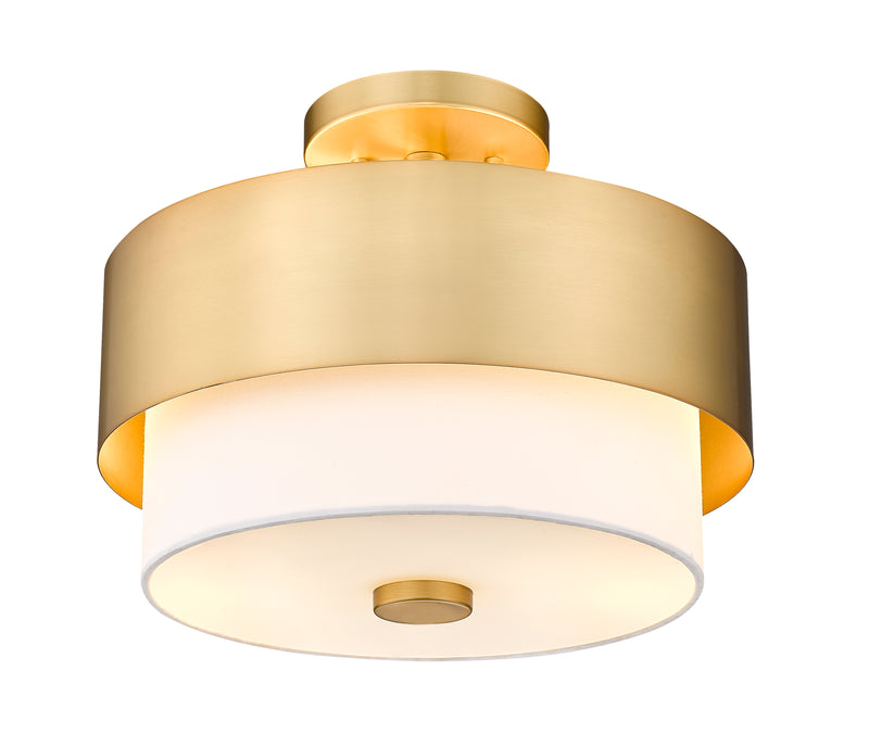 Counterpoint 2 Light 13" Semi Flush Mount in Modern Gold
