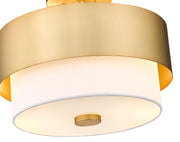 Counterpoint 2 Light 13" Semi Flush Mount in Modern Gold