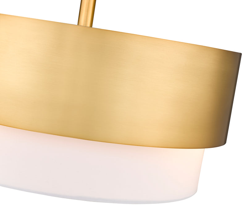 Counterpoint 3 Light 18" Semi Flush Mount in Modern Gold