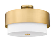 Counterpoint 3 Light 18" Semi Flush Mount in Modern Gold