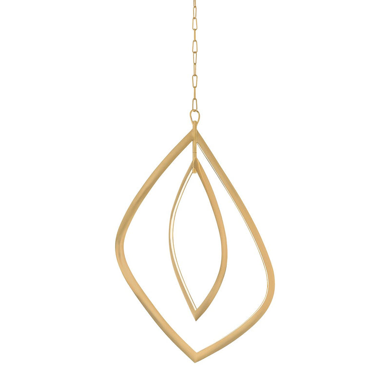 Arles 2-Light Large Pendant in Vintage Brass