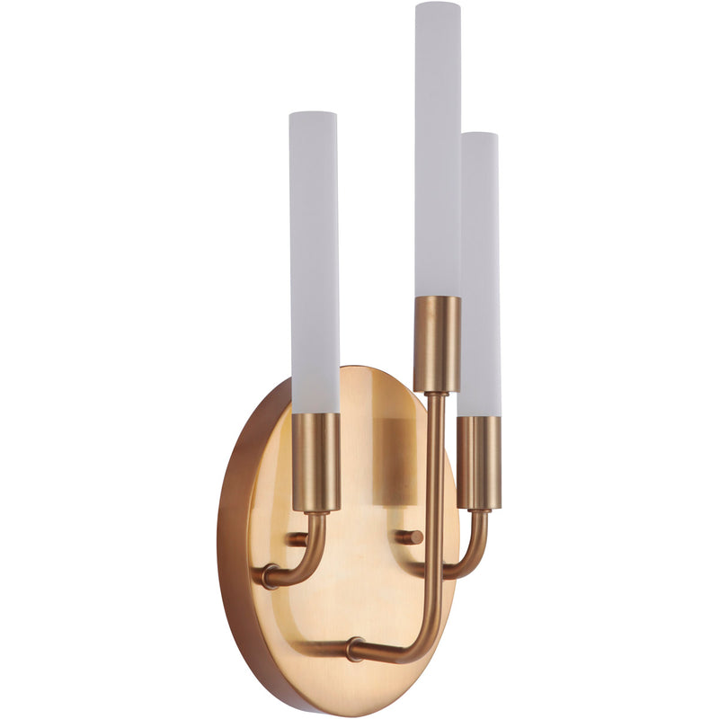 Valdi 3 Light 5.5" LED Wall Sconce in Satin Brass