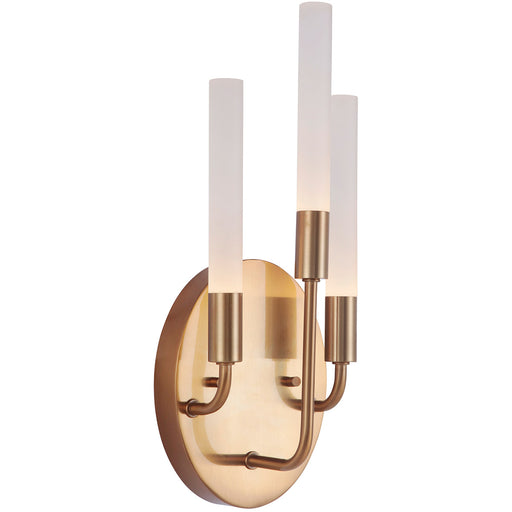 Valdi 3 Light 5.5" LED Wall Sconce in Satin Brass