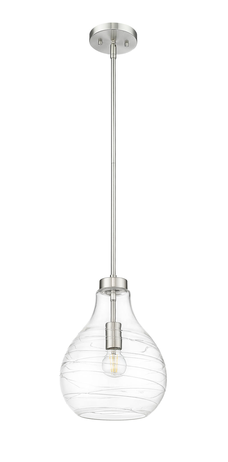Bon Air 1 Light 10" Pendant in Brushed Nickel