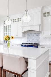 Bon Air 1 Light 10" Pendant in Brushed Nickel in a room setting