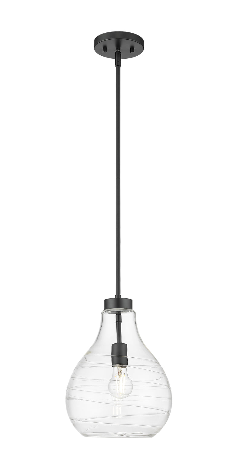 Bon Air 1 Light 10" Pendant in Matte Black