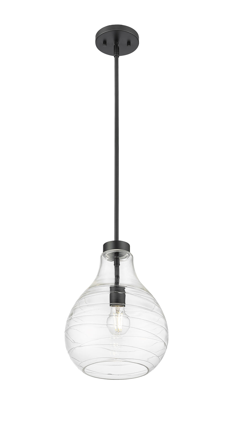 Bon Air 1 Light 10" Pendant in Matte Black