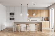 Bon Air 1 Light 10" Pendant in Matte Black in a room setting
