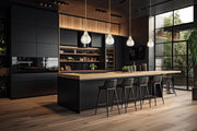 Bon Air 1 Light 10" Pendant in Modern Gold in a room setting