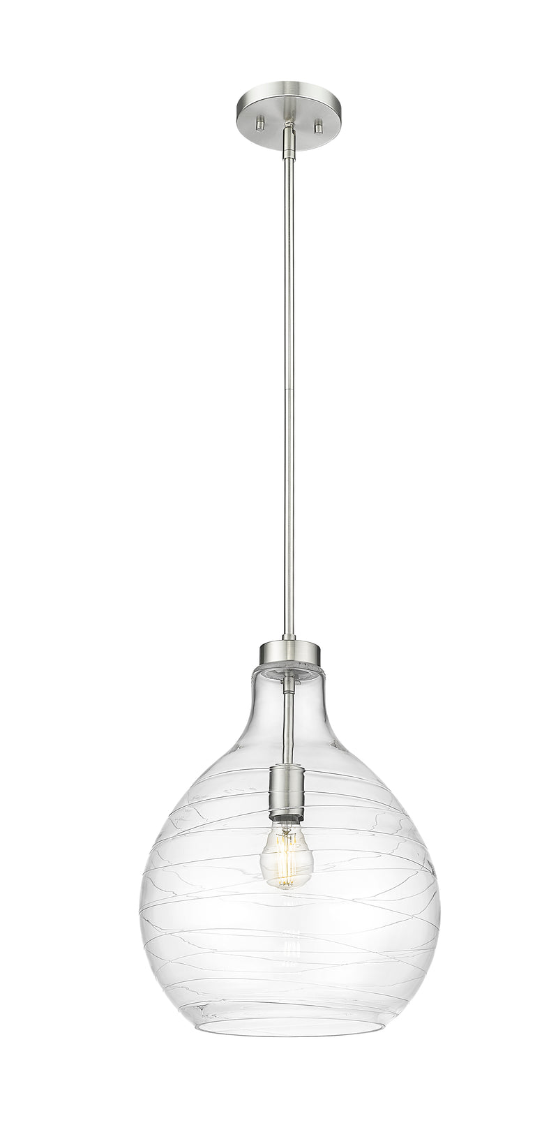 Bon Air 1 Light 13" Pendant in Brushed Nickel