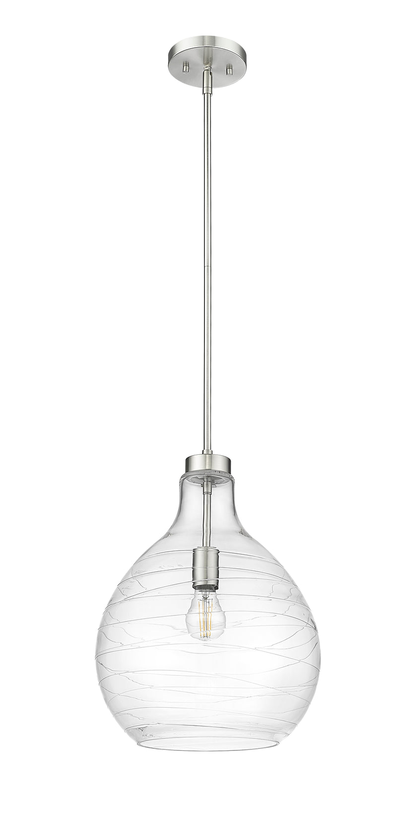 Bon Air 1 Light 13" Pendant in Brushed Nickel