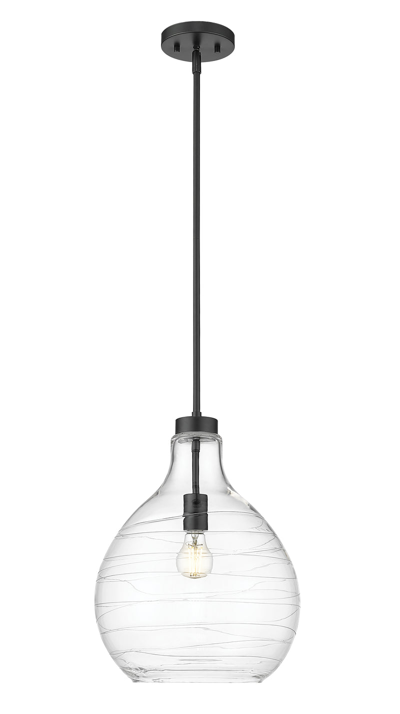 Bon Air 1 Light 13" Pendant in Matte Black