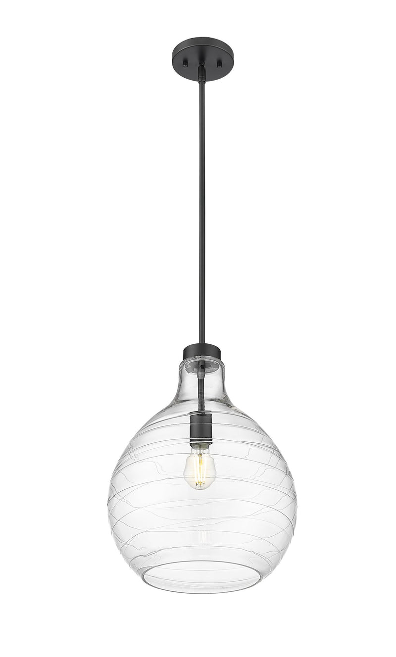 Bon Air 1 Light 13" Pendant in Matte Black