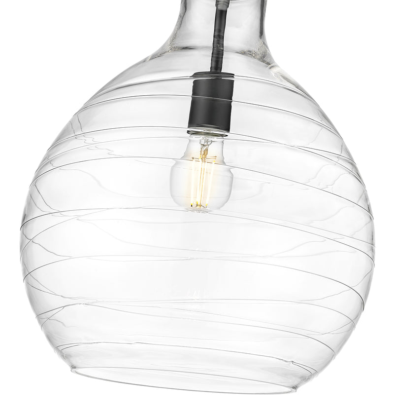 Bon Air 1 Light 13" Pendant in Matte Black