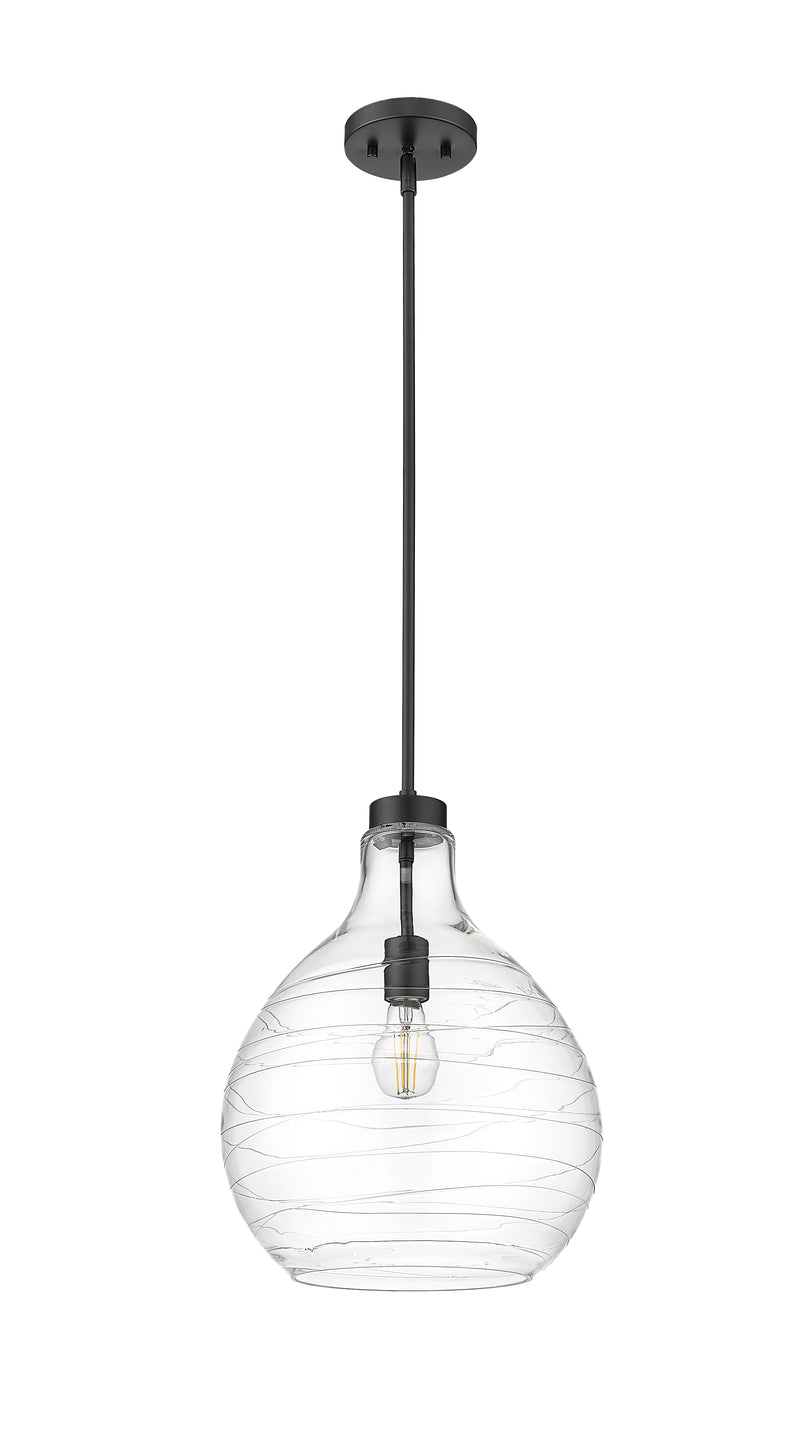 Bon Air 1 Light 13" Pendant in Matte Black