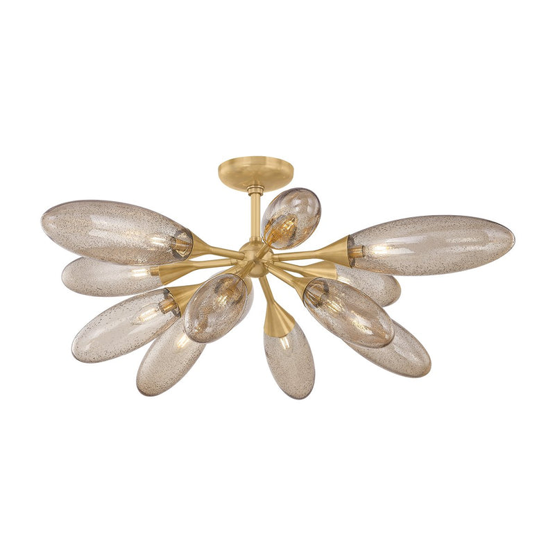 Cordoba 12-Light Semi-Flush Mount in Vintage Brass