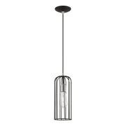 Glenbrook Pendant in Black with Brushed Nickel Accents