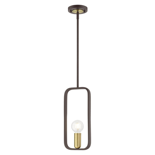 Bergamo Pendant in Bronze with Antique Brass Accents