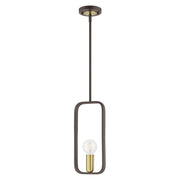 Bergamo Pendant in Bronze with Antique Brass Accents