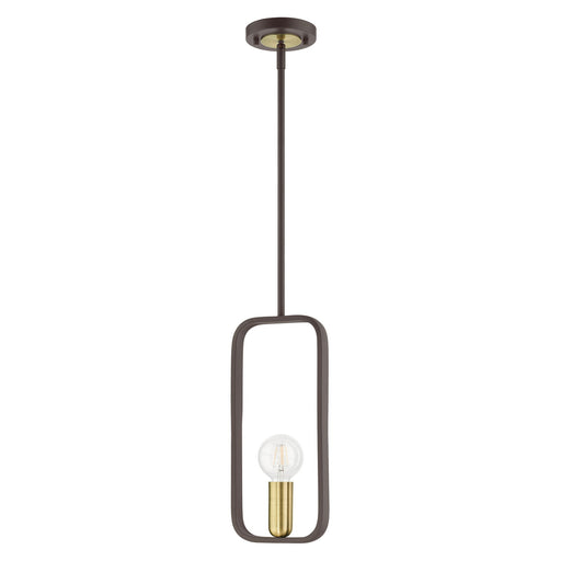Bergamo Pendant in Bronze with Antique Brass Accents