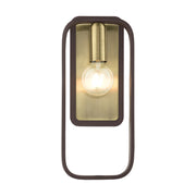 Bergamo ADA Wall Sconce in Bronze with Antique Brass Accents