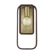 Bergamo ADA Wall Sconce in Bronze with Antique Brass Accents