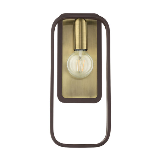 Bergamo ADA Wall Sconce in Bronze with Antique Brass Accents