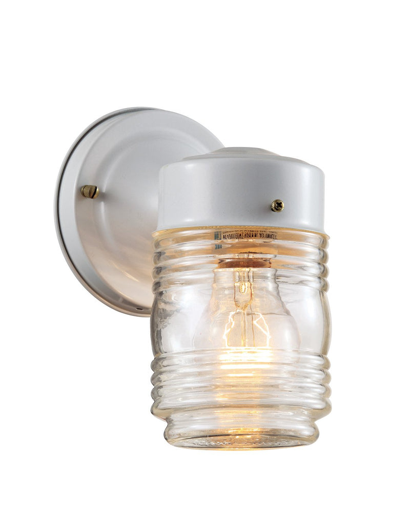 Quinn 1-Light 7" Outdoor Wall Lantern in White