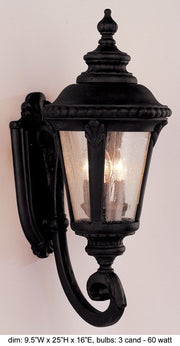 Commons 3-Light 24" Outdoor Wall Lantern in Black
