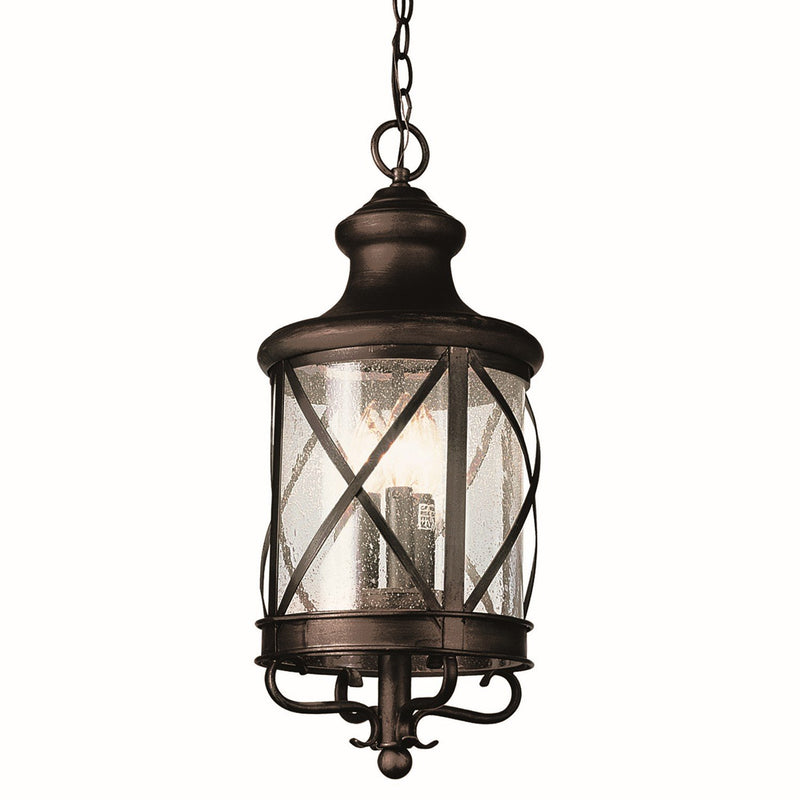 Chandler 4-Light 10.75" Outdoor Hanging Lantern in Rubbed Oil Bronze