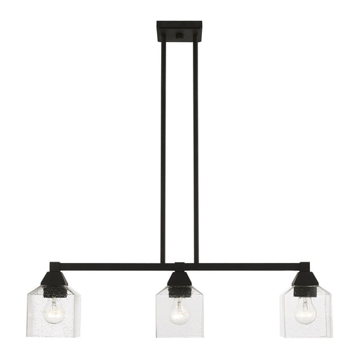 Aragon 3-Light Linear Chandelier in Black