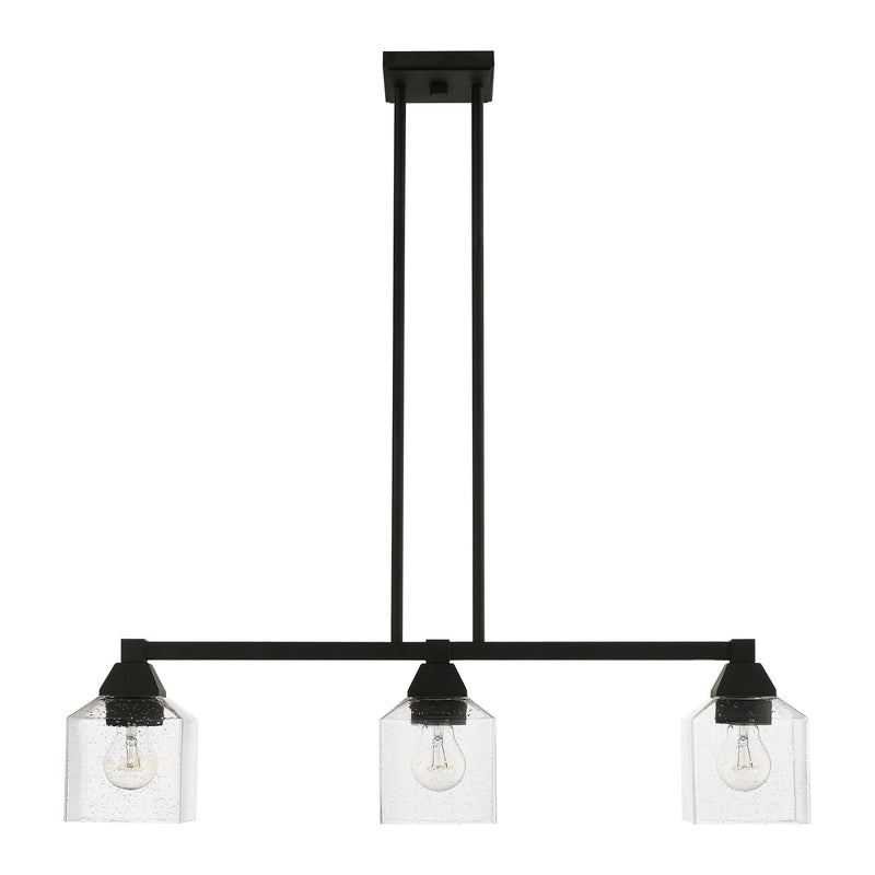 Aragon 3-Light Linear Chandelier in Black