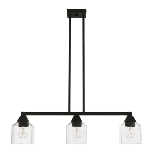 Aragon 3-Light Linear Chandelier in Black