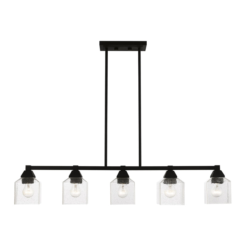 Aragon 5-Light Linear Chandelier in Black