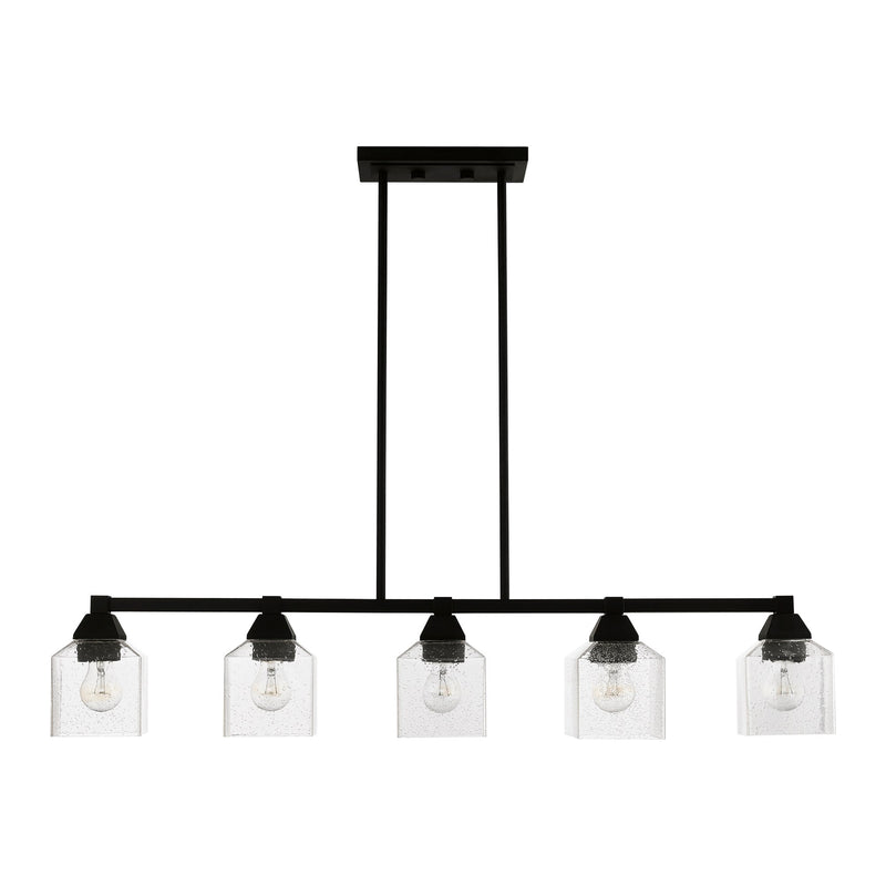 Aragon 5-Light Linear Chandelier in Black