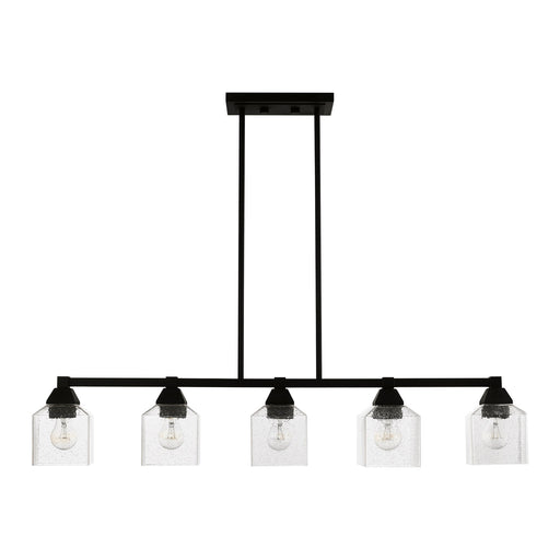 Aragon 5-Light Linear Chandelier in Black