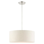 Blossom 3-Light Drum Pendant in Brushed Nickel