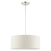 Blossom 3-Light Drum Pendant in Brushed Nickel