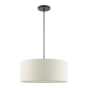 Blossom 3-Light Drum Pendant in English Bronze